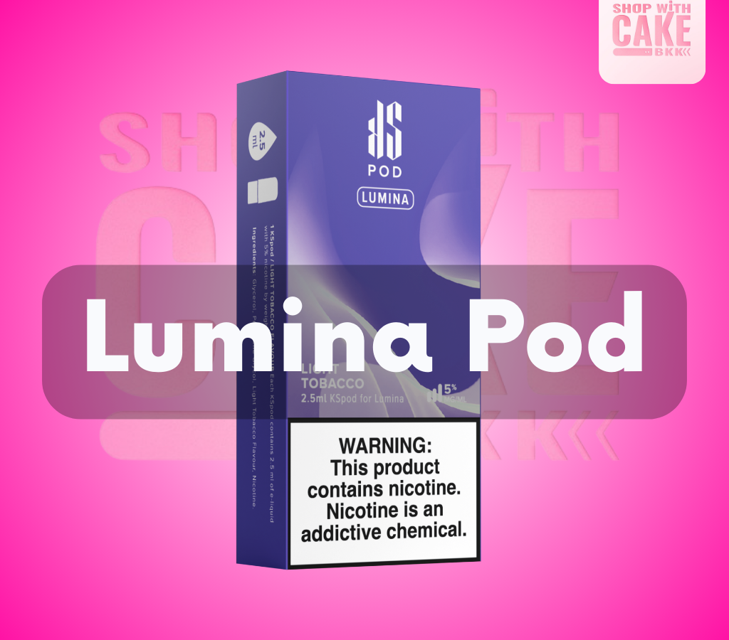 KS Lumina Pod (หัวพอตเคเอส ลูมิน่า) ราคาส่ง กลิ่นชัด พร้อมส่งด่วน หัวพอตน้ำยาจากค่าย Kardinal Stick ที่ใช้งานร่วมกับเครื่อง Relx ได้ ราคาถูก พร้อมส่งด่วน