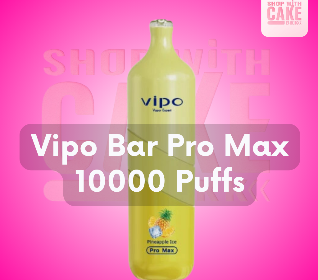 Vipo Bar Pro Max 10000 Puffs พอตใช้แล้วทิ้งแบบสูบจมูก ขนาดพอดีมือจับ กลิ่นหอม หวาน ฟินเวอร์ ขาย Vipo Max 10000 คำ ราคาถูก ส่งด่วน กทม แมส Grab Line Man