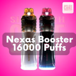 Nexas Booster 16000 Puffs ราคาส่ง พอตใช้แล้วทิ้งจาก NEXT ปรับรูรับลมได้ มีให้เลือกถึง 18 กลิ่นแสนอร่อย ฟีลดีทุกรส ขาย Nexas 16000 คำ ราคาถูก ส่งด่วน กทม แมส