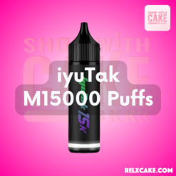 iyuTak M15K Puffs พอตใช้แล้วทิ้ง 15000 คำ รสชาติเข้มข้น สูบนุ่มชัดทุกคำ Mesh Coil รุ่นใหม่ ชาร์จไว Type-C พกง่าย ใช้งานสะดวก ควันแน่น ฟีลดี